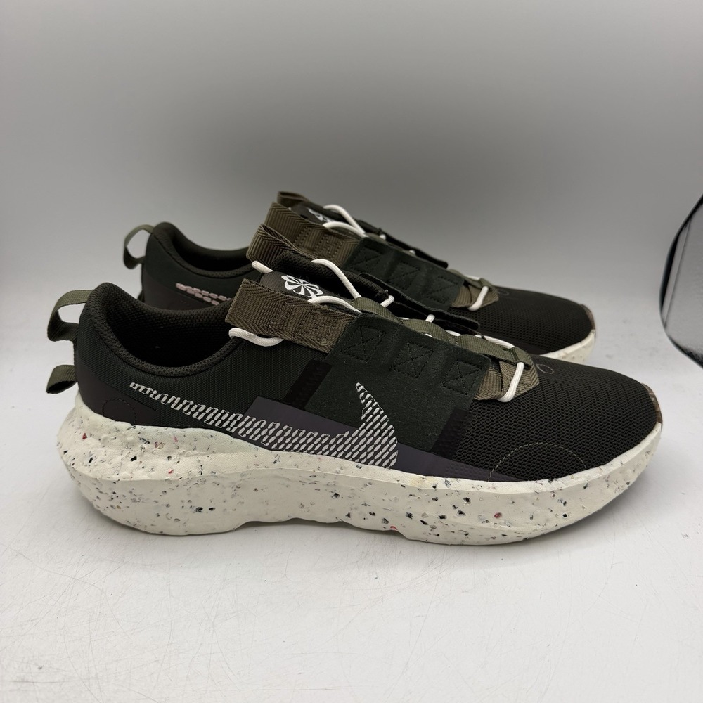 Nike Crater Impact Shoes Mens Sz 11.5 Green White Sustainable Running NO INSOLES